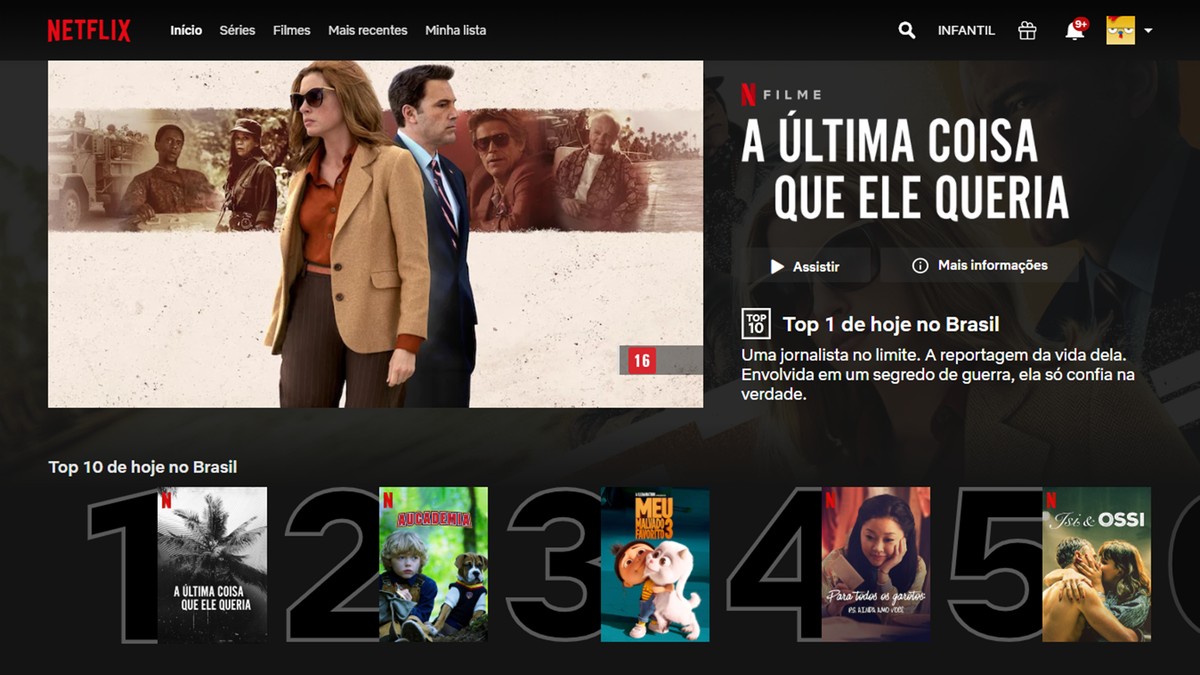 Netflix launches 'Top 10', list of most watched movies and series in Brazil | Audio and Video