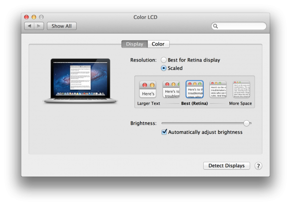 Screenshot of a MacBook Pro with Retina display