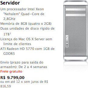 New “Server” version of Mac Pro is now available for purchase in Brazil