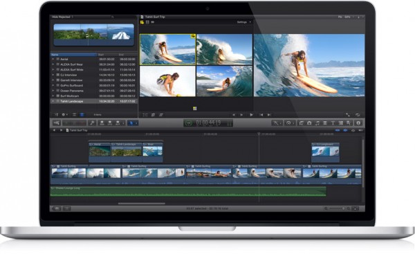 MacBook Pro with Retina display running Final Cut Pro X