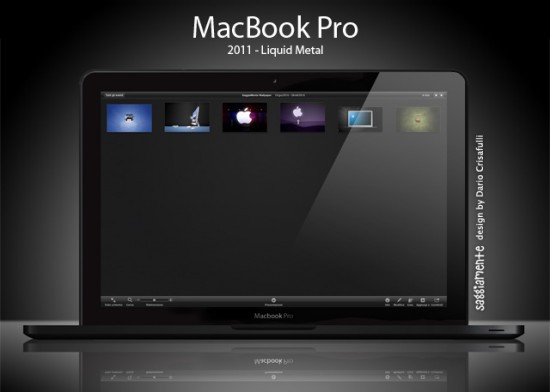 MacBook Pro mockup made of Liquidmetal