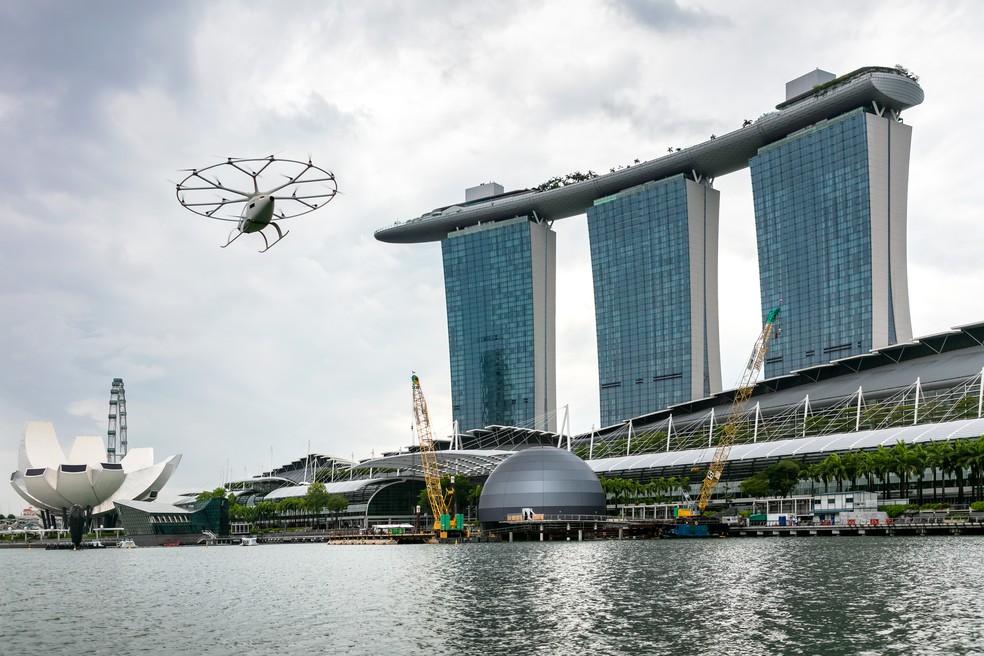 Partnership between Grab and Volocopter could rival uberAIR in Asia Photo: Divulgao / Volocopter