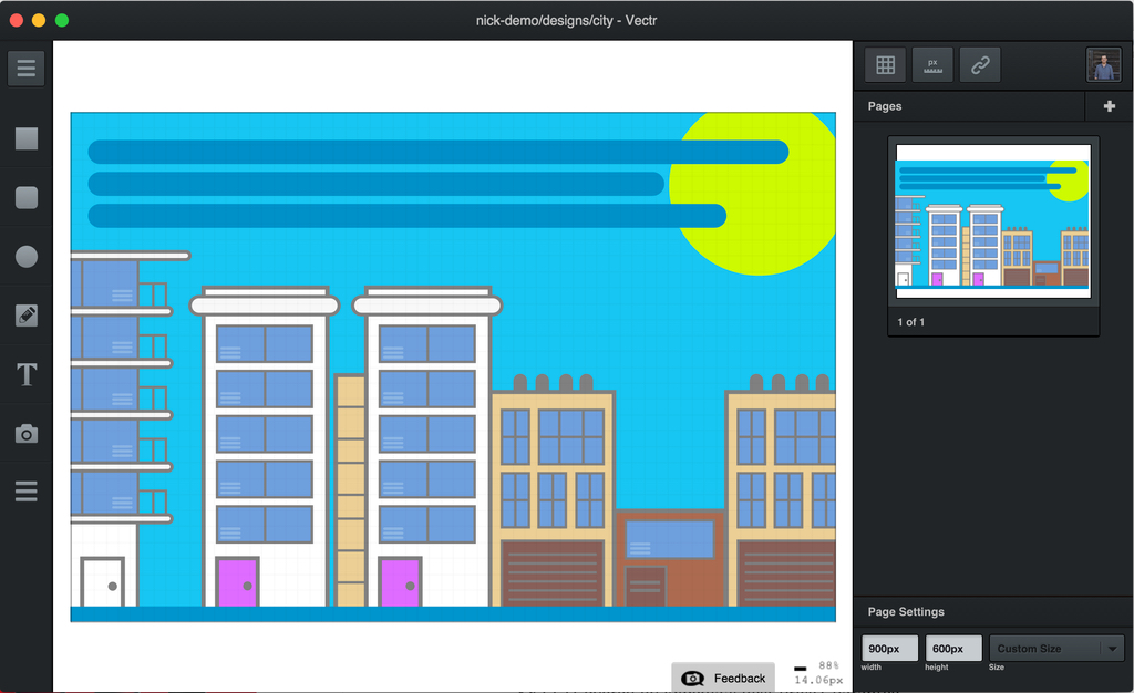 Vectr is a powerful multiplatform vector editor, accessible and completely free