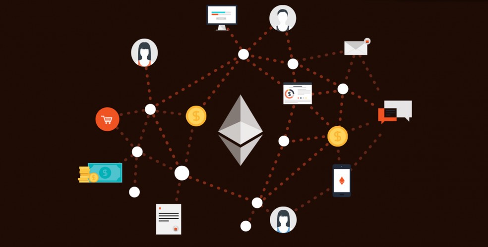 Many decentralized apps are created with the Ethereum blockchain Photo: Reproduo / CryptoCurry