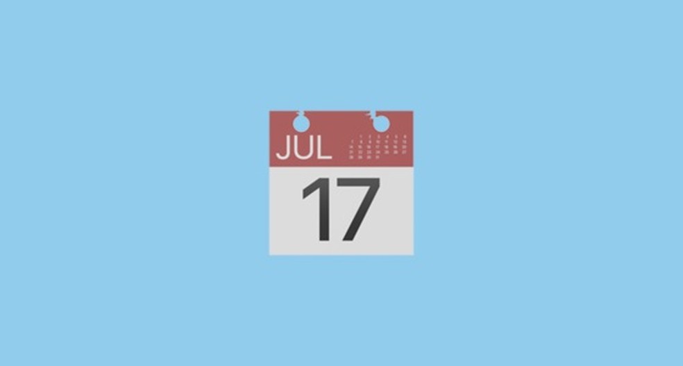 IPhone calendar emoji marks July 17 Photo: Reproduction / Emojipedia