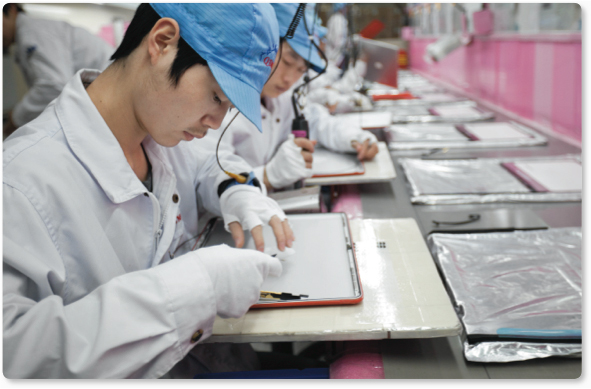 Workers at Apple partner factories