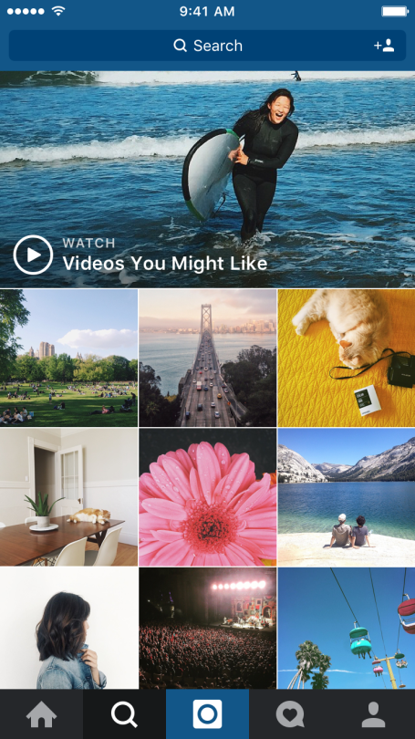 ↳ Instagram update lets you show videos in the “Explore” section
