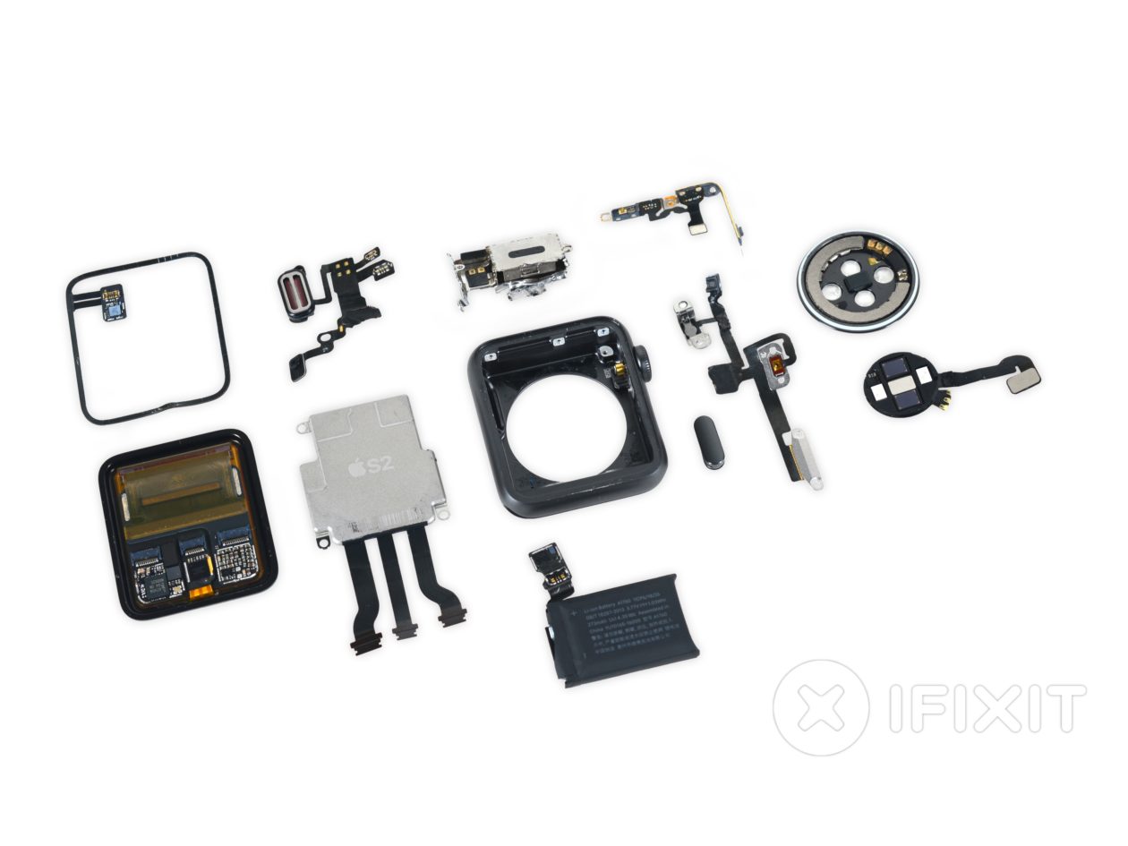 iFixit disassembles the Apple Watch Series 2 and shows 32% bigger battery