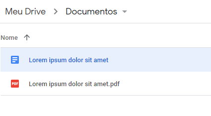 File created in Google Docs