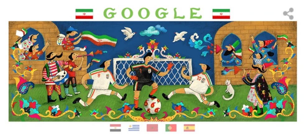 Go one of the countries that receives Google's tribute in doodle this Friday, 15th Photo: Divulgao / Google