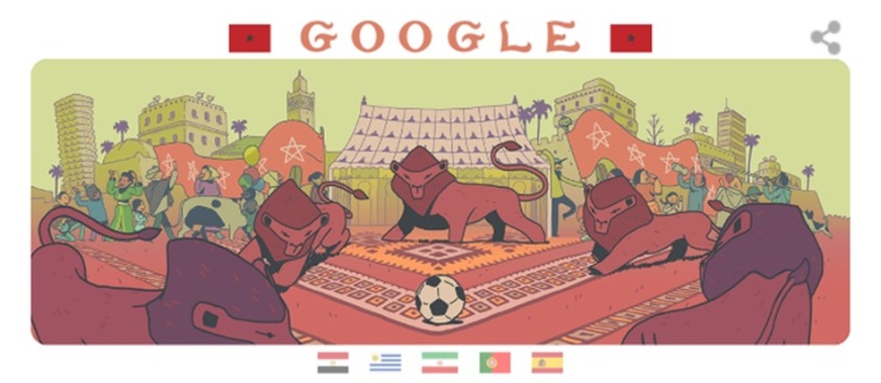 Morocco one of the countries that receives tribute from Google in doodle this Friday, 15th Photo: Divulgao / Google
