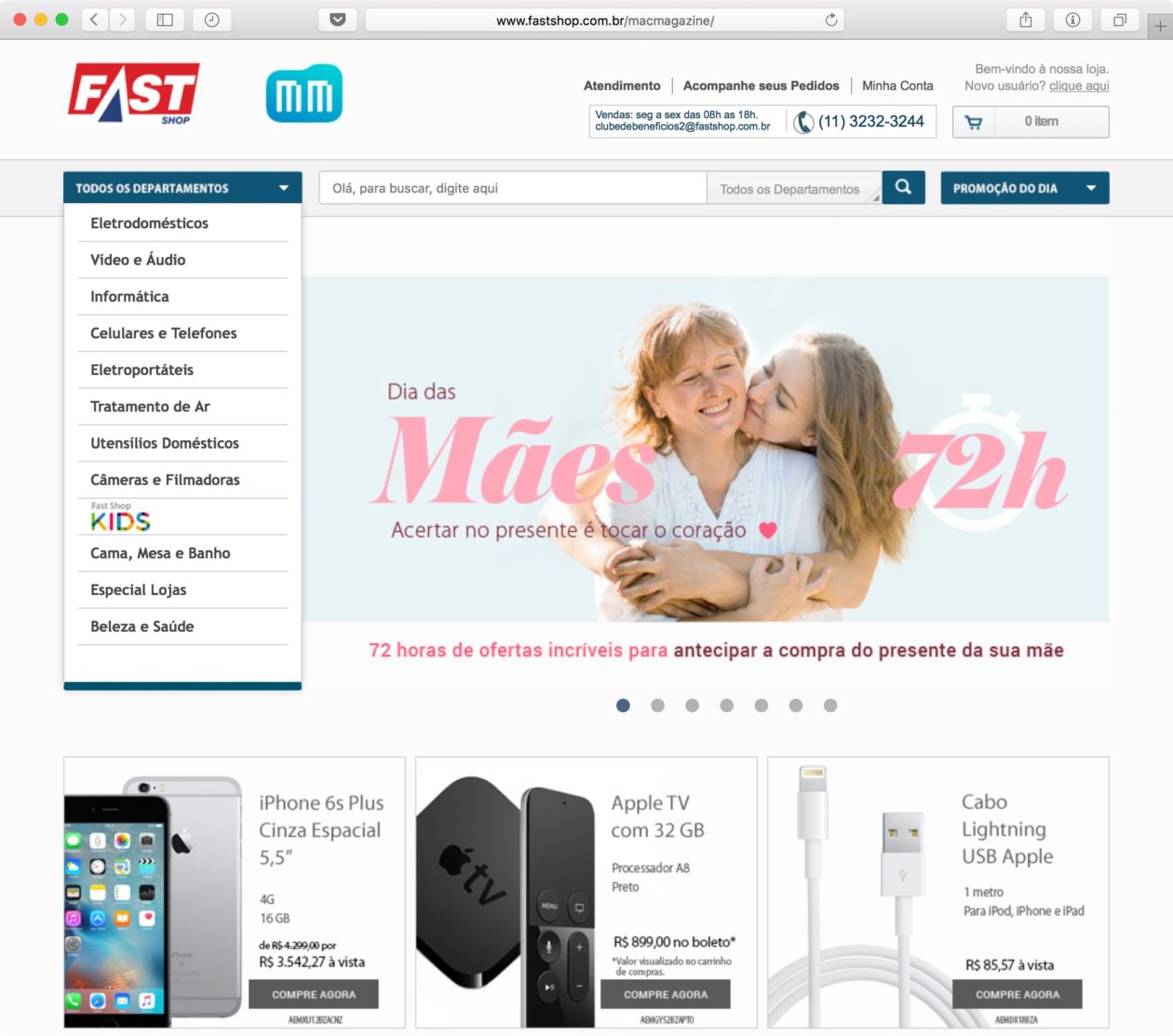 MacMagazine starts partnership with Fast Shop bringing special offers on Apple TV and iPhone 6s Plus!