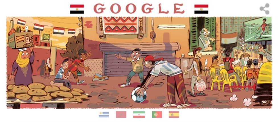 Egypt one of the countries that receives tribute from Google in doodle this Friday, 15 Photo: Divulgao / Google