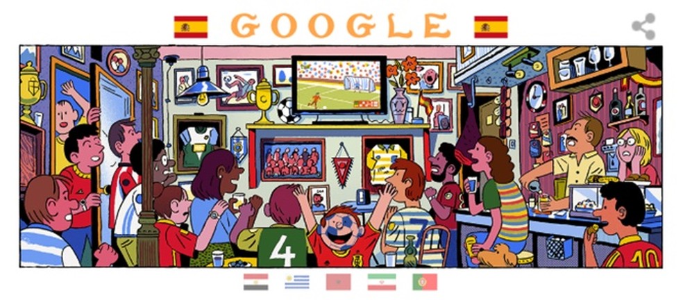 Spain one of the countries that receives tribute from Google in doodle this Friday, 15 Photo: Divulgao / Google