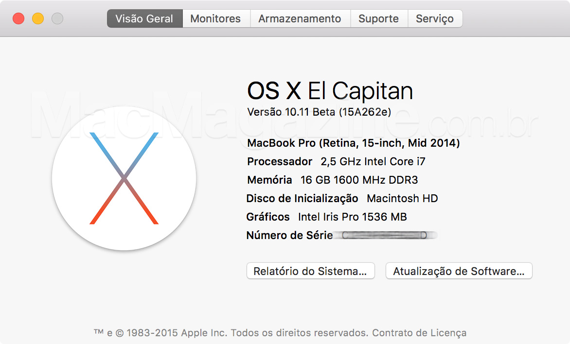 OS X El Capitan 10.11 screenshot