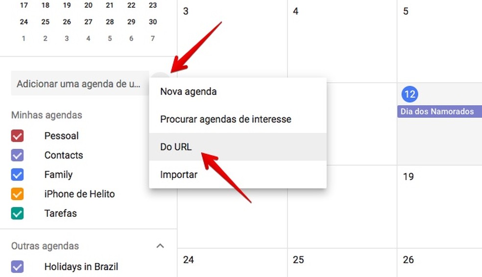 Adding a new calendar Photo: Reproduo / Helito Bijora