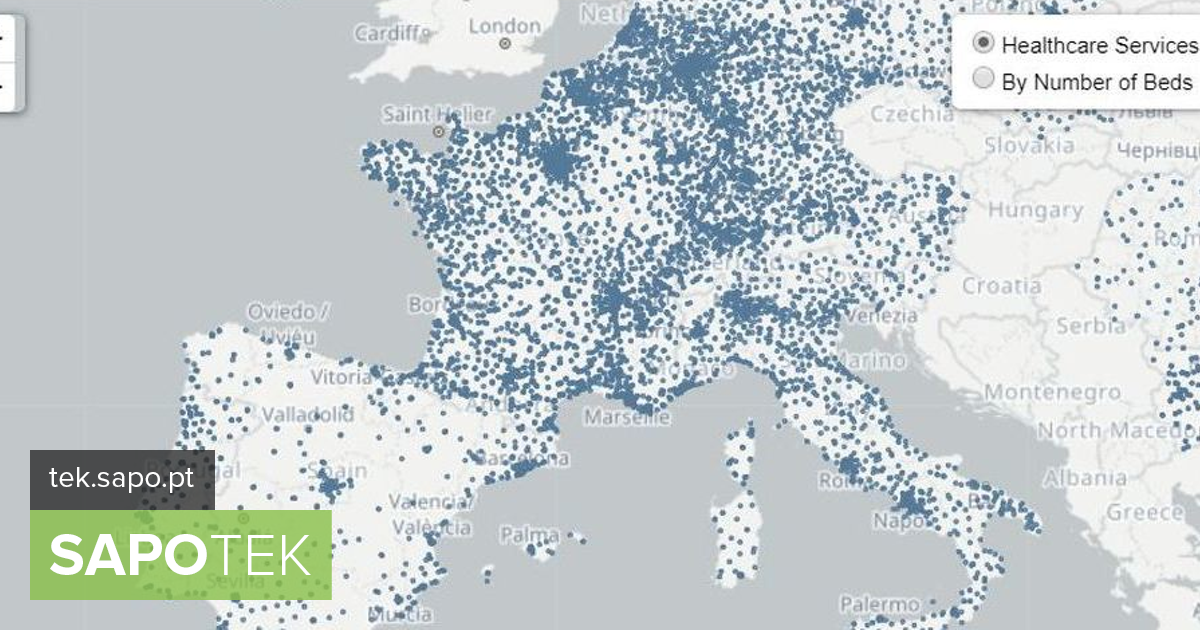 There is a new online map showing the main health services in Europe