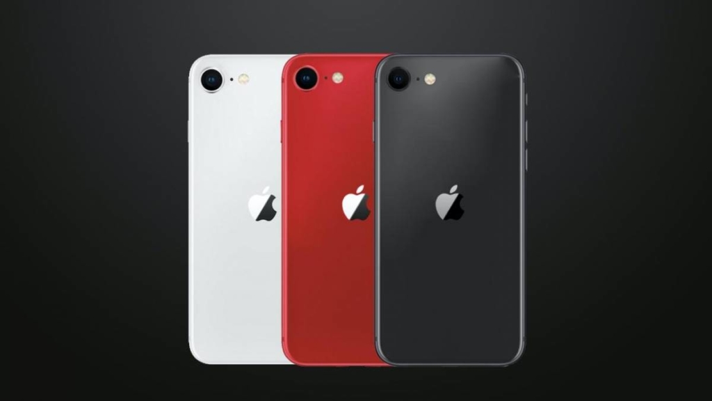 New iPhone SE white, red and black