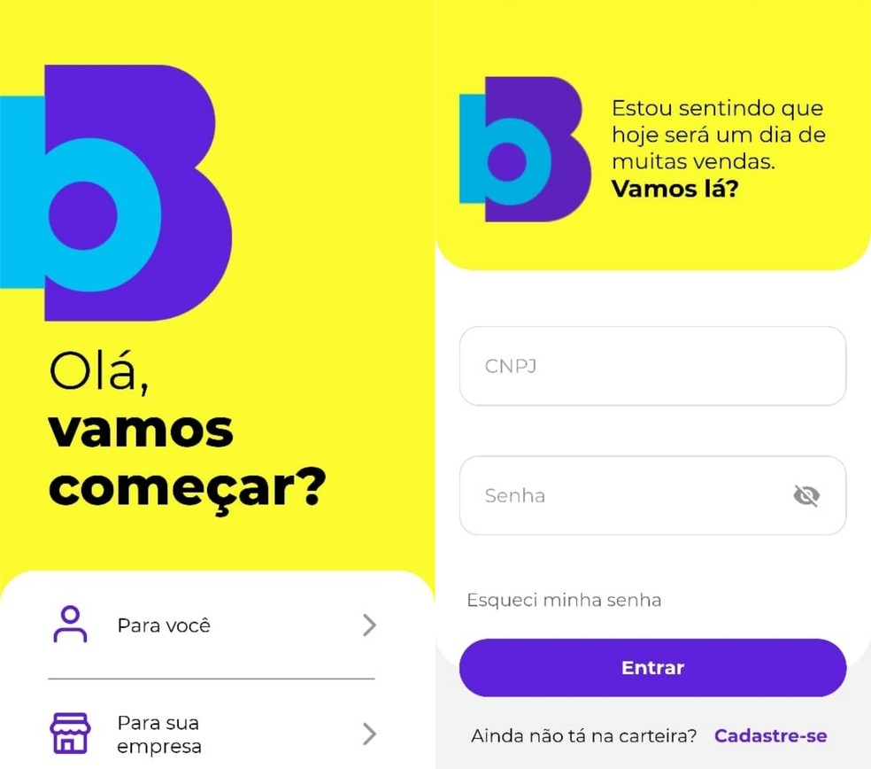 You can register your company in the app bB Portfolio Photo: Reproduction / Clara Fabro