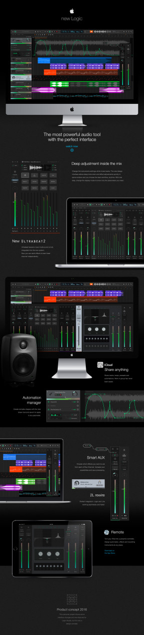 Reader creates visual concept for a new version of Logic Pro