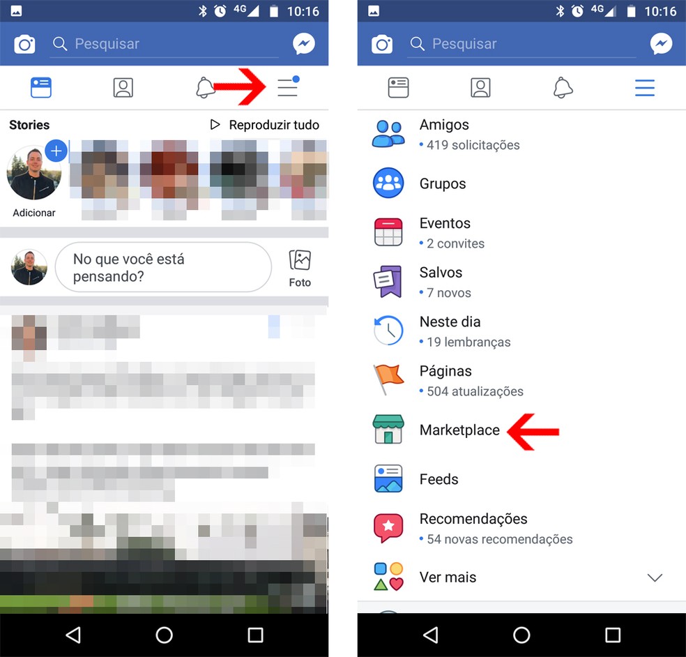 How to access the Facebook Marketplace on Android phones Photo: Reproduo / Thssius Veloso