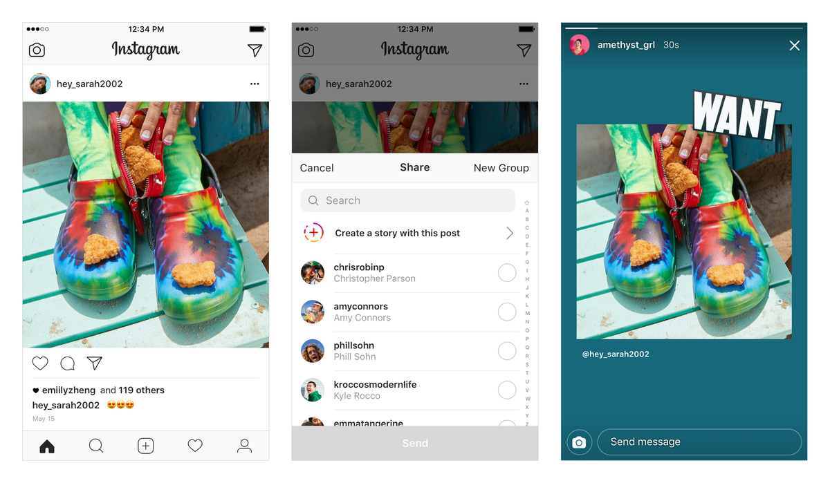Instagram lets you share photos from Feed in Stories in the style 'repost' | Social networks