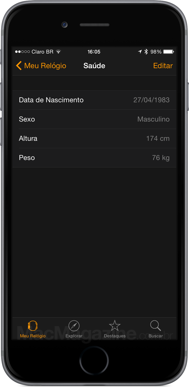 Health data on your Apple Watch