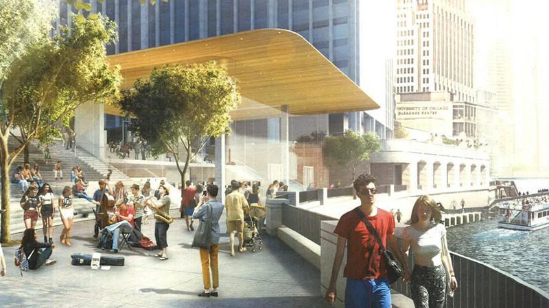 Apple plans to open a beautiful new store in Chicago, USA