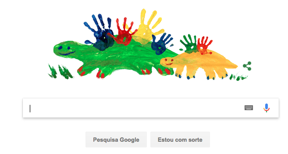 2018 Mother's Day wins Google tribute with dinosaur doodle Photo: Reproduo / Google