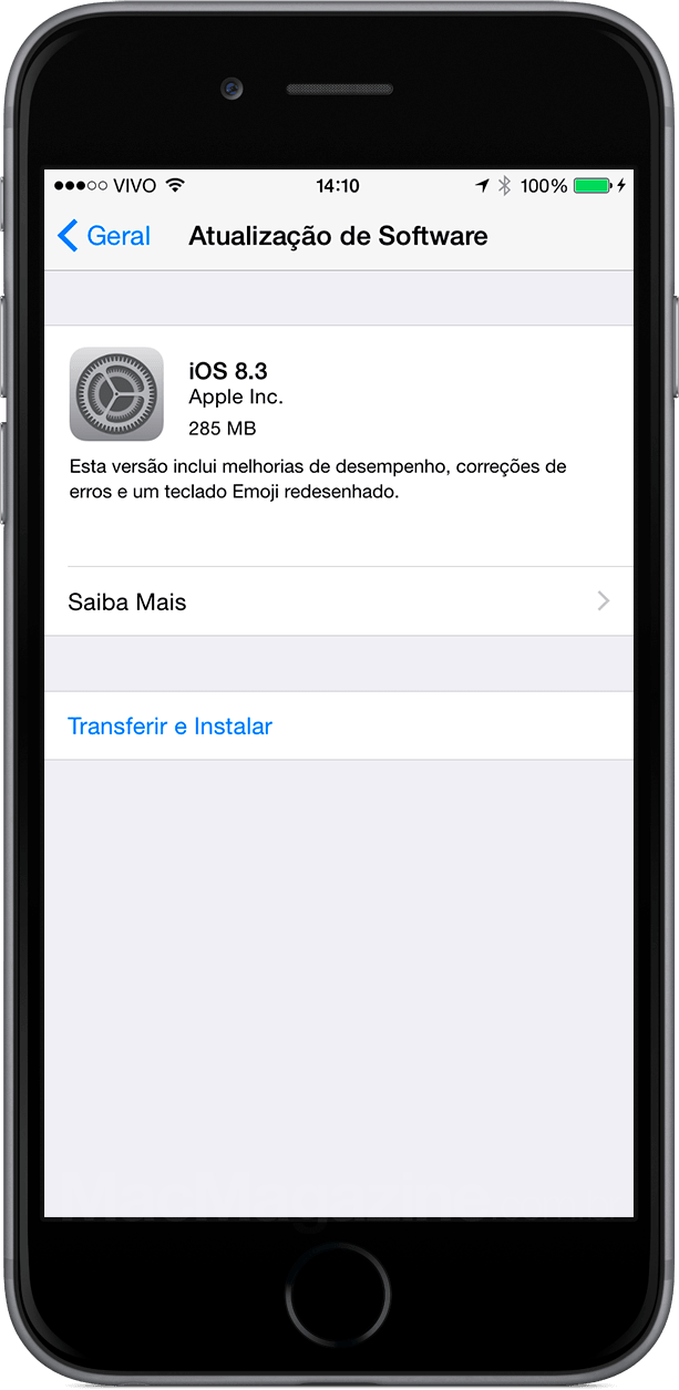 iOS 8.3 on iPhone