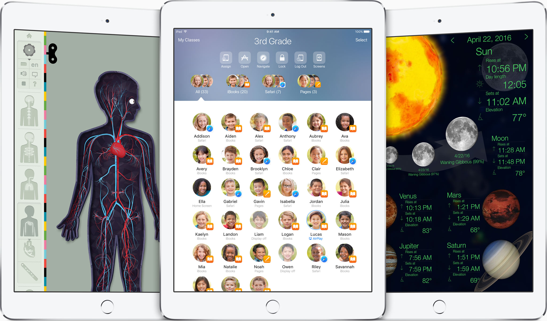 iOS 9.3 on iPads for education