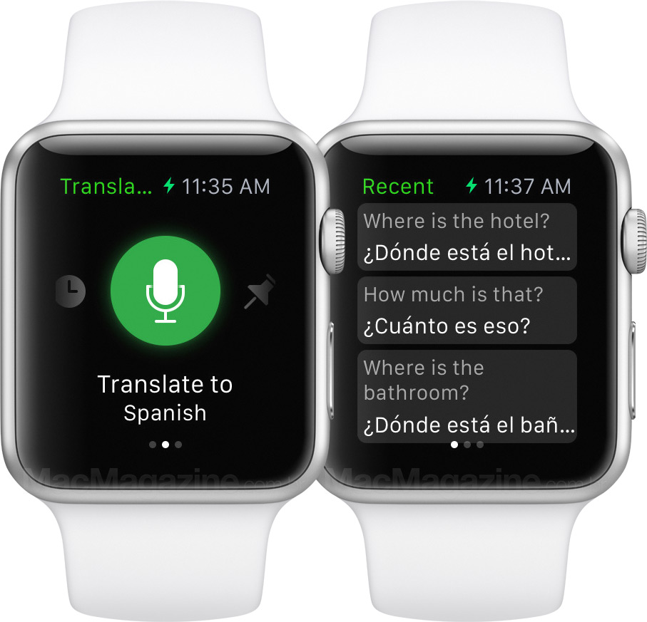Microsoft Translator on Apple Watch