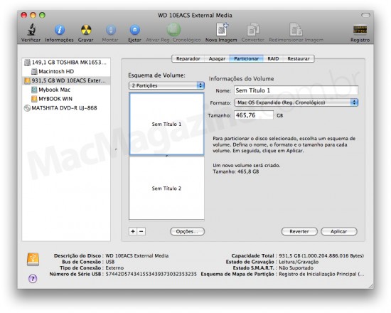 Parties in Disk Utility