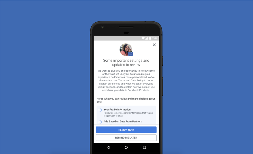 Facebook warns of privacy settings Photo: Facebook / Divulgao