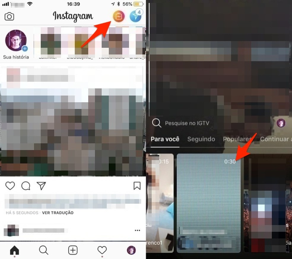 When to open a video on IGTV on Instagram Photo: Reproduo / Marvin Costa
