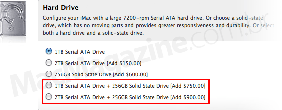 Drives of the new iMac