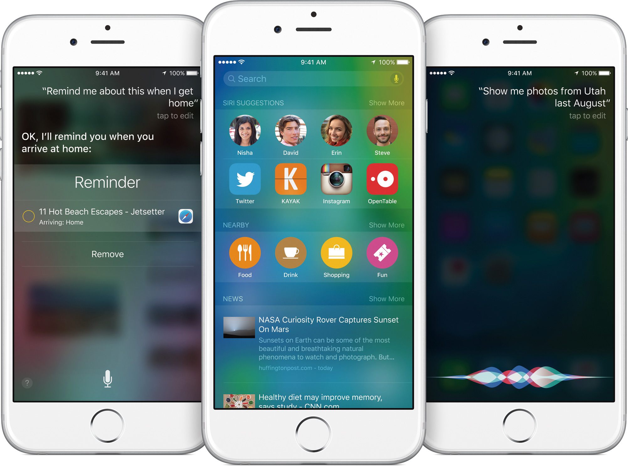 Siri / Spotlight on iOS 9