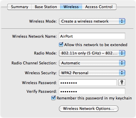 Security configuration of your wireless network can influence transfer speeds
