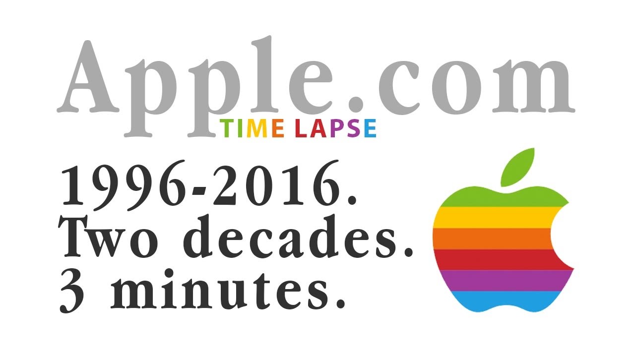 Video: a time-lapse of the Apple website, from 1996 to 2016