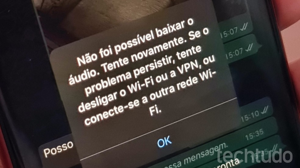 Could not download the audio, WhatsApp alert on Wednesday (01) Photo: Thssius Veloso / dnetc