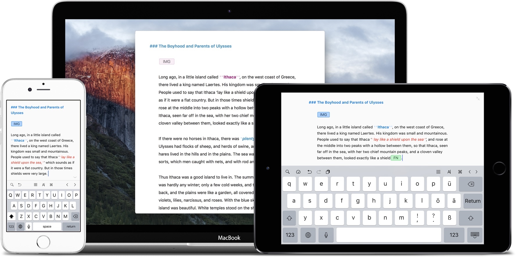 Write without distraction and easily export your texts with the Ulysses app