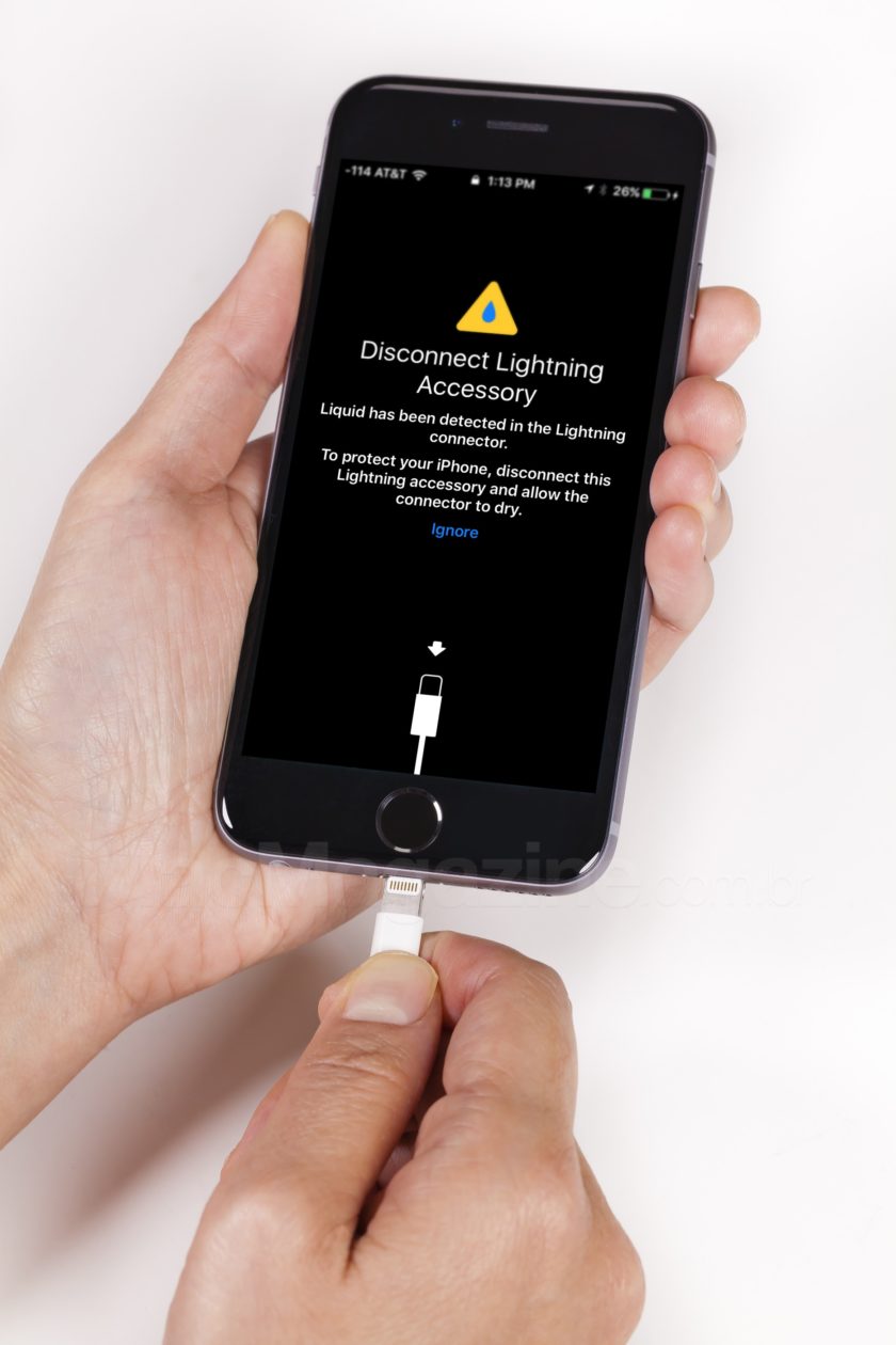 iOS 10 now alerts users when it detects moisture in the Lightning port [atualizado]