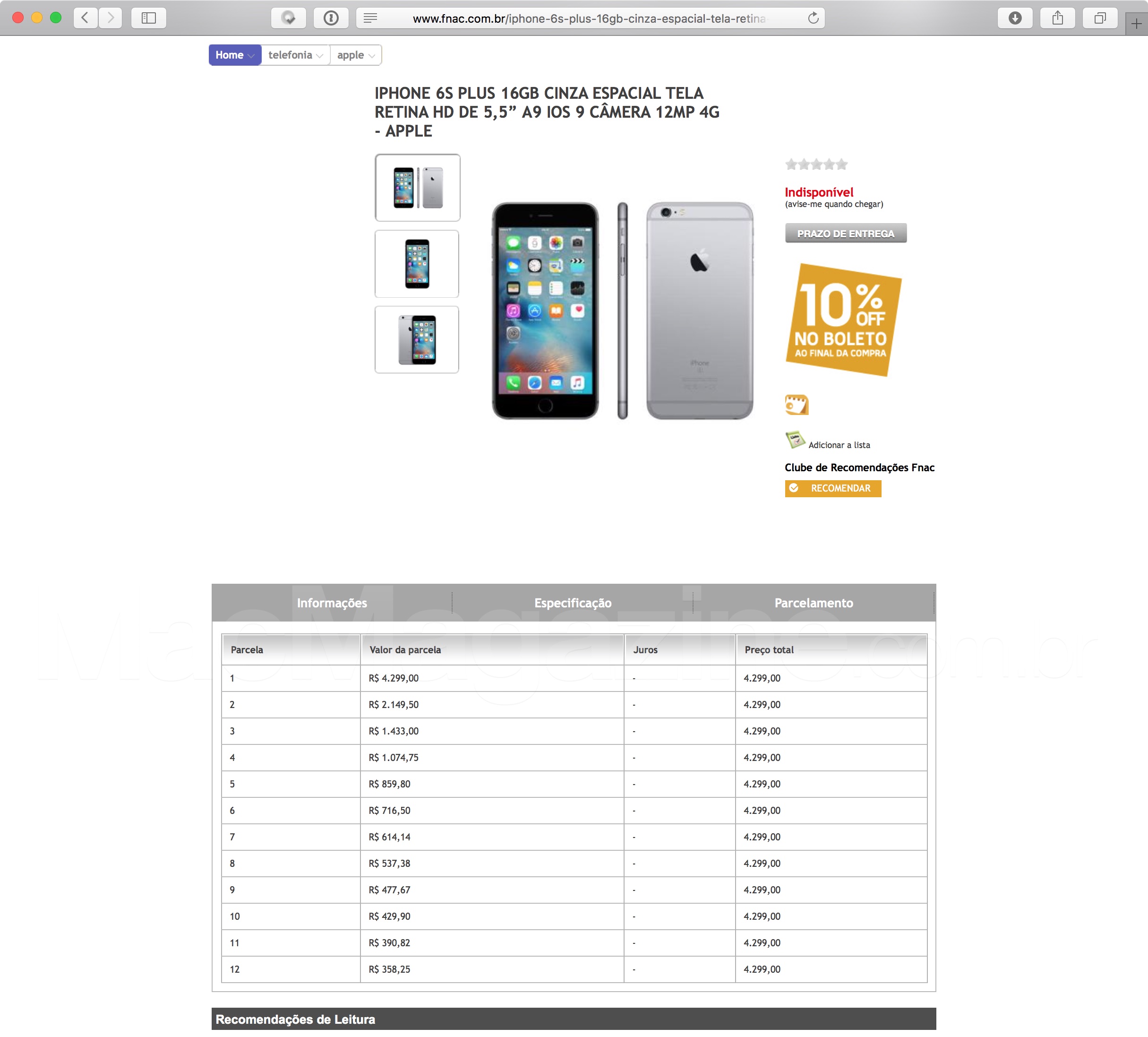 Fnac leaks the prices of iPhones 6s and 6s Plus