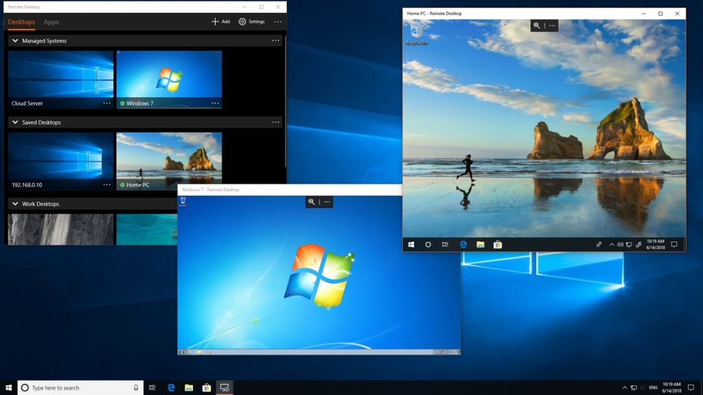 Microsoft Remote Desktop application screen