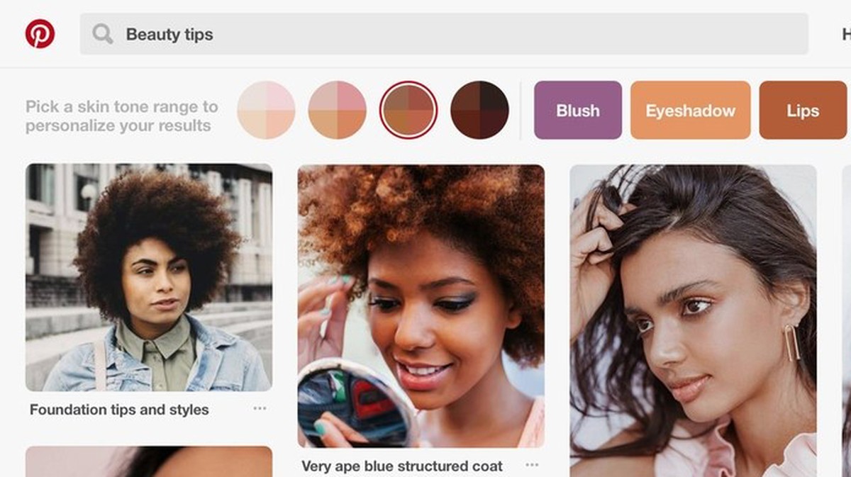 Pinterest lana image search by skin tone; understand | Social networks