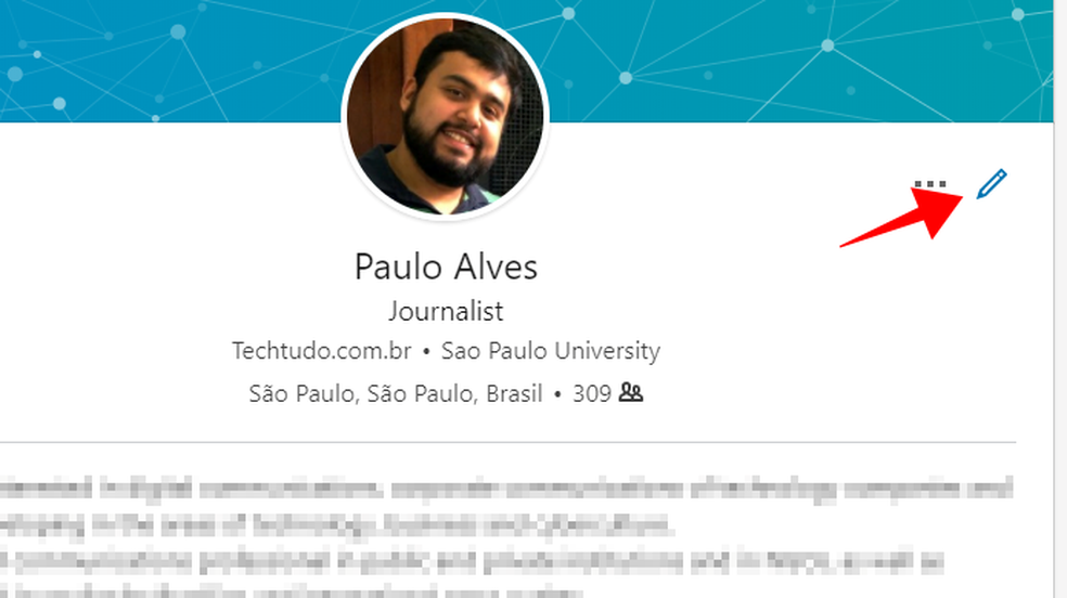 Edit your LinkedIn CV Photo: Reproduo / Paulo Alves