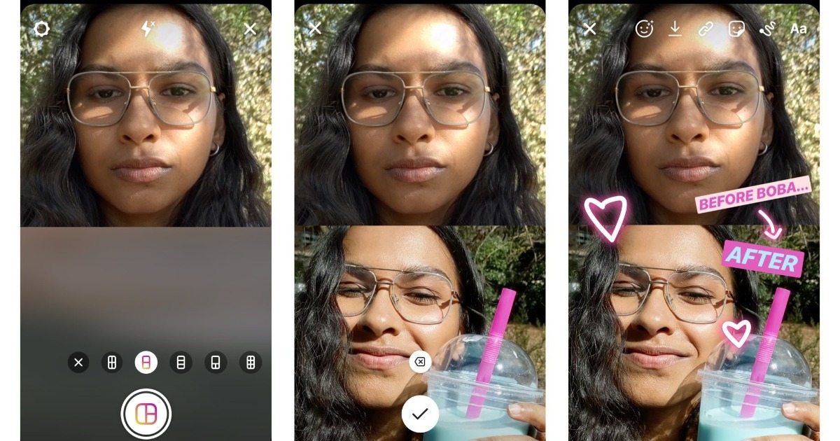 How to put two photos in the same Instagram Story without downloading anything