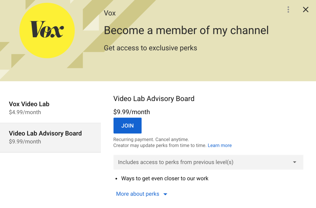 Vox channel in the channel member tab "class =" wp-image-278720 "srcset =" https://www.showmetech.com.br/wp-content/uploads/2020/04/Screen-Shot-2019-02 -04-at-12.31.43-PM-1024x673.png 1024w, https://www.showmetech.com.br/wp-content/uploads/2020/04/Screen-Shot-2019-02-04-at- 12.31.43-PM-768x505.png 768w, https://www.showmetech.com.br/wp-content/uploads/2020/04/Screen-Shot-2019-02-04-at-12.31.43-PM -1536x1009.png 1536w, https://www.showmetech.com.br/wp-content/uploads/2020/04/Screen-Shot-2019-02-04-at-12.31.43-PM-130x86.png 130w , https://www.showmetech.com.br/wp-content/uploads/2020/04/Screen-Shot-2019-02-04-at-12.31.43-PM-187x124.png 187w, https: // www.showmetech.com.br/wp-content/uploads/2020/04/Screen-Shot-2019-02-04-at-12.31.43-PM-1320x867.png 1320w, https://www.showmetech.com .br / wp-content / uploads / 2020/04 / Screen-Shot-2019-02-04-at-12.31.43-PM.png 1598w "data-lazy-sizes =" (max-width: 1024px) 100vw, 1024px