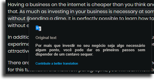 pop-up how to use the Google Translate extension in Chrome