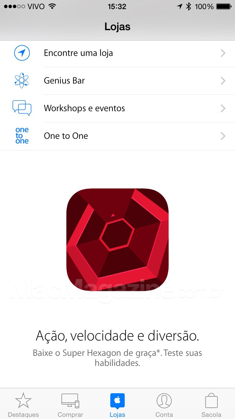 Screenshot do app Super Hexagon